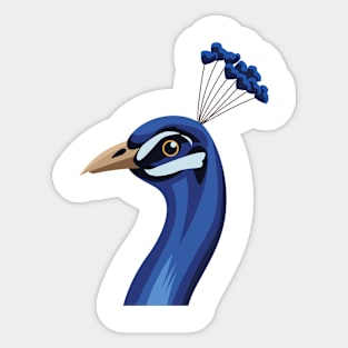 Peacock head art Sticker